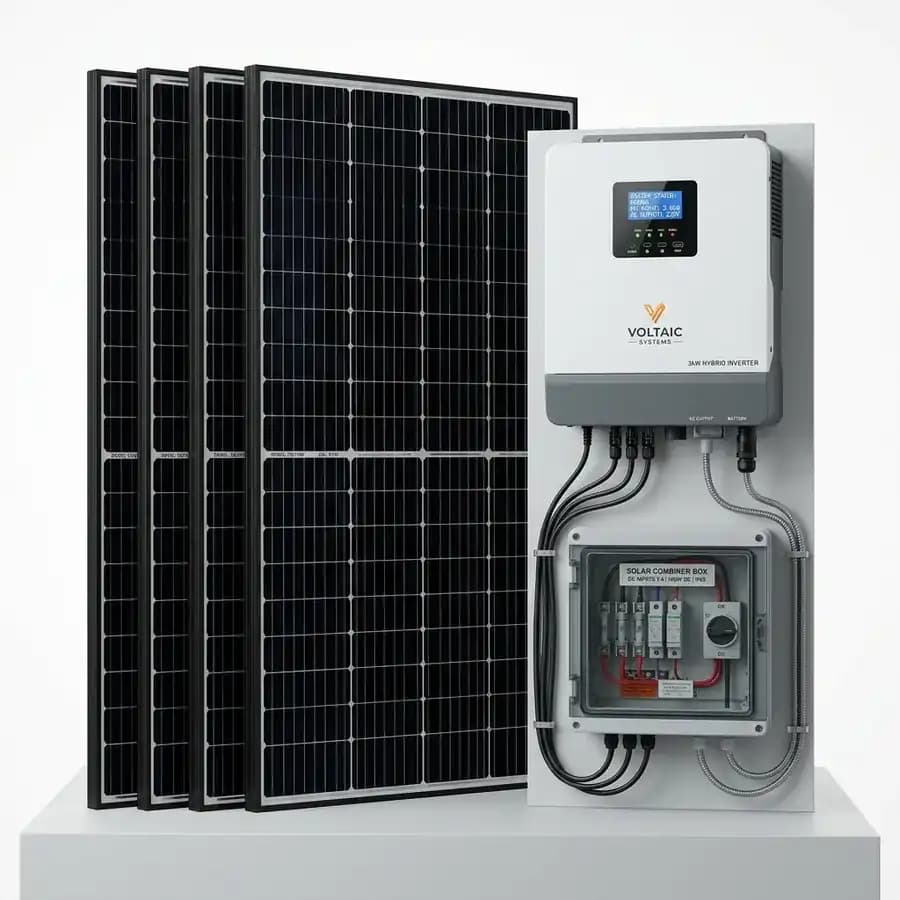 High-quality solar equipment setup for NMAS 3kW Essential Backup